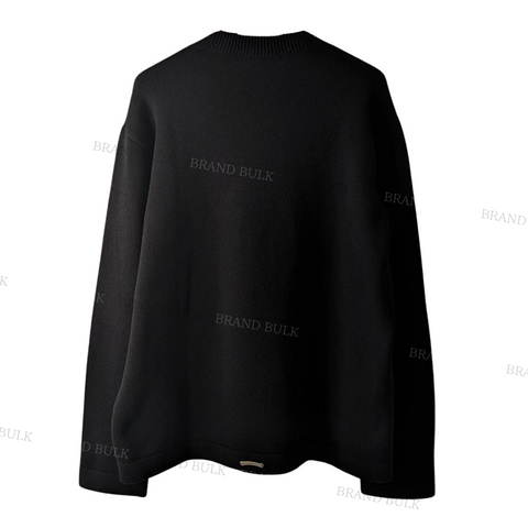 Chrome Hearts 3 CH Cross Leather Patch Cashmere Sweater