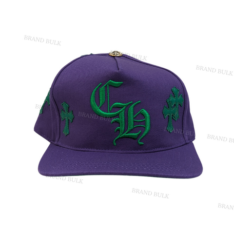 Chrome Hearts CH Cross Leather Patch CH Logo Baseball Cap