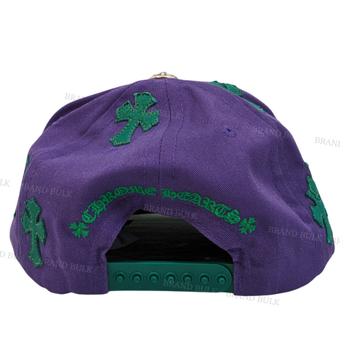 Chrome Hearts CH Cross Leather Patch CH Logo Baseball Cap