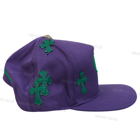 Chrome Hearts CH Cross Leather Patch CH Logo Baseball Cap