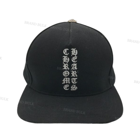 Chrome Hearts Vertical Letters Logo Denim Baseball Cap