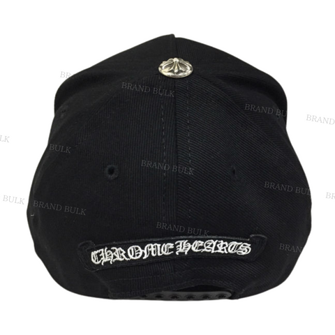 Chrome Hearts Vertical Letters Logo Denim Baseball Cap
