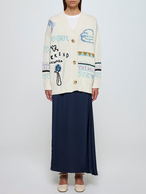 Acacia cotton-blend cardigan