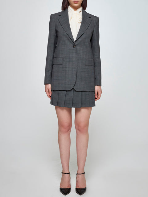 Alcuno wool-blend pleated miniskirt