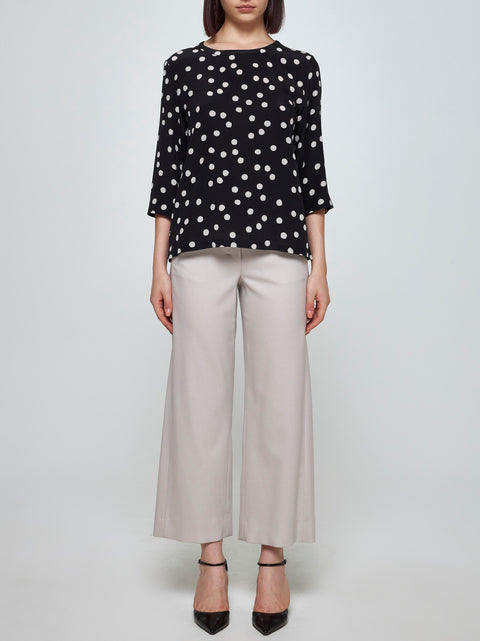 Arturo polka-dot silk blouse