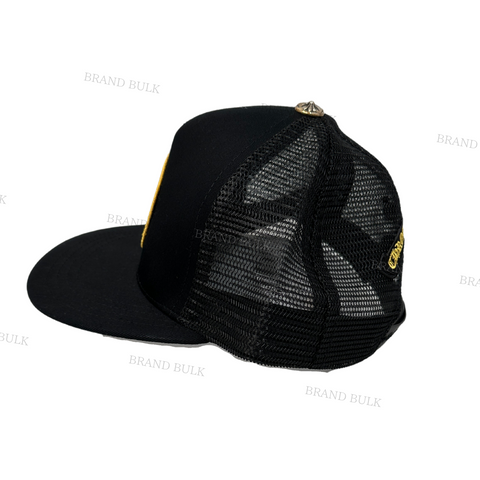 Chrome Hearts Yellow CH Plus Patch Trucker Hat