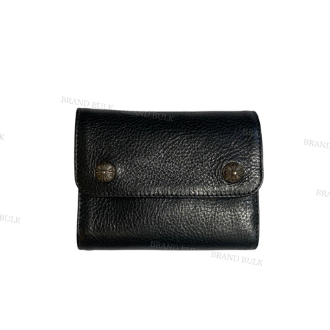 Chrome Hearts Wave Heavy Leather Mini Wallet