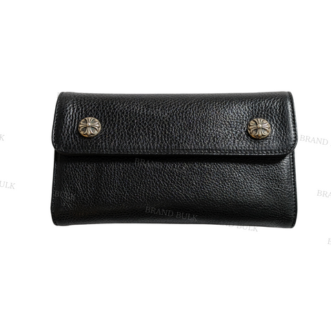 Chrome Hearts Wave Heavy Leather Long Wallet