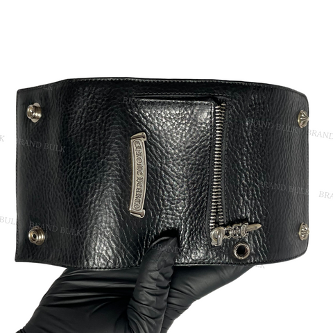 Chrome Hearts Wave Heavy Leather Mini Wallet