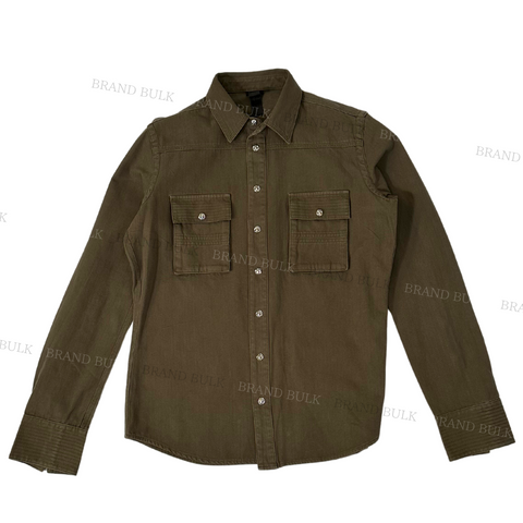 Chrome Hearts BS Fluer Leather Patch Army Shirts