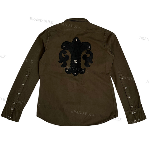 Chrome Hearts BS Fluer Leather Patch Army Shirts