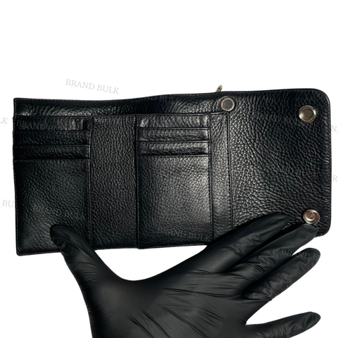 Chrome Hearts Wave Heavy Leather Mini Wallet