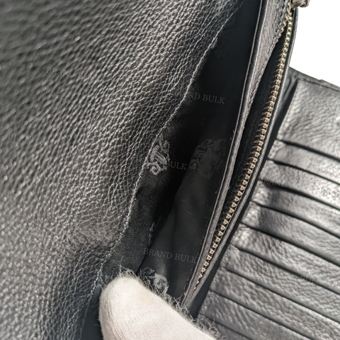 Chrome Hearts Wave Heavy Leather Long Wallet
