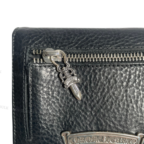 Chrome Hearts Wave Heavy Leather Mini Wallet