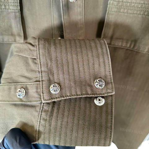 Chrome Hearts BS Fluer Leather Patch Army Shirts