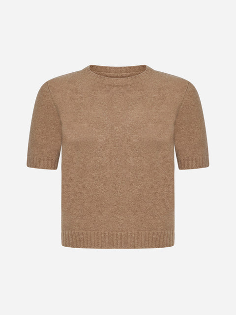 Wool half-sleeved sweater