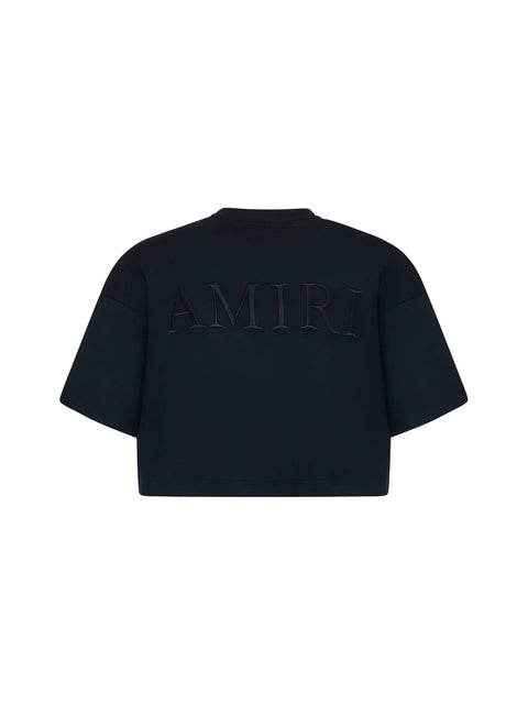 Amiri Logo Embroidered Cropped T-Shirt