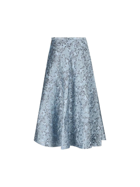 Butterflies Brocade Midi Skirt