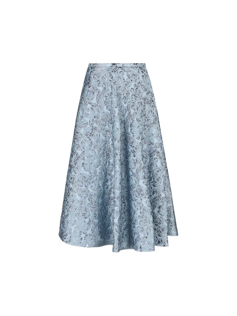 Butterflies Brocade Midi Skirt