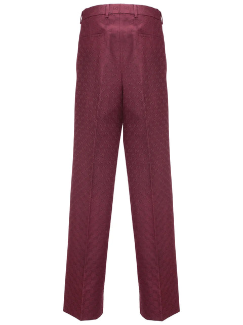 Monogrammed Straight-Leg Trousers