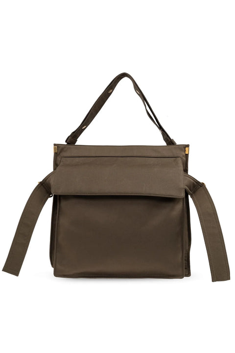 Foldover-Top Trench Shopper Bag