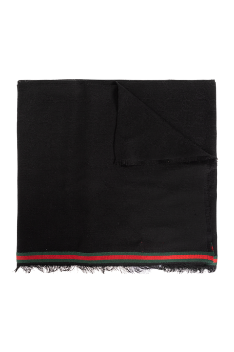 BLACK Scarf with monogram