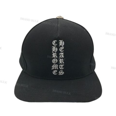 Chrome Hearts  Vertical Letters Logo Denim Baseball Cap