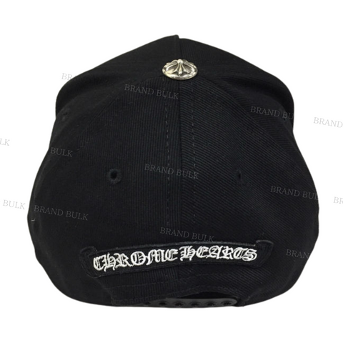 Chrome Hearts  Vertical Letters Logo Denim Baseball Cap