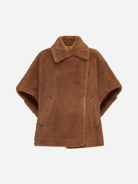 Tebe wool-blend teddy cape