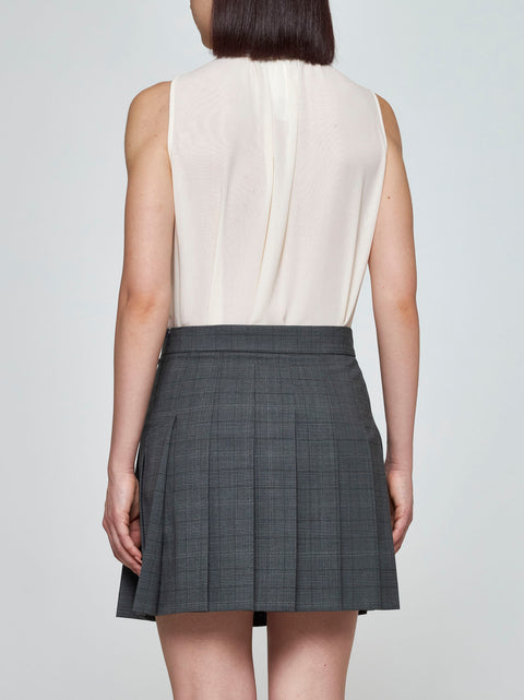 Alcuno wool-blend pleated miniskirt