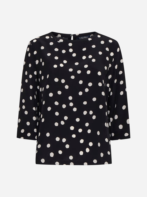 Arturo polka-dot silk blouse