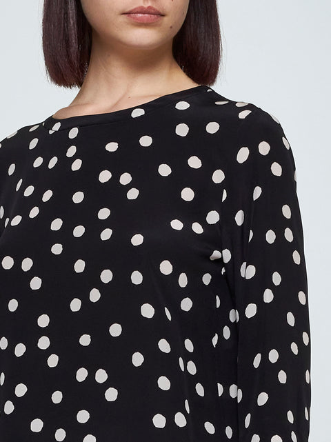 Arturo polka-dot silk blouse