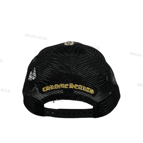 Chrome Hearts Yellow CH Plus Patch Trucker Hat