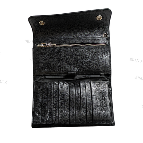 Chrome Hearts  Wave Heavy Leather Long Wallet