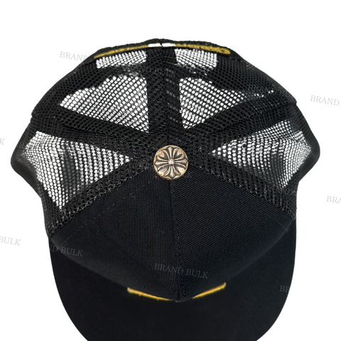 Chrome Hearts Yellow CH Plus Patch Trucker Hat