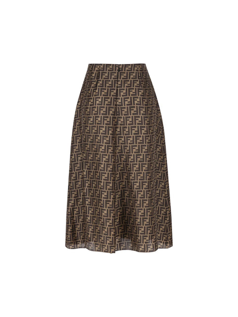 Logo Printed High-Waisted Skirt