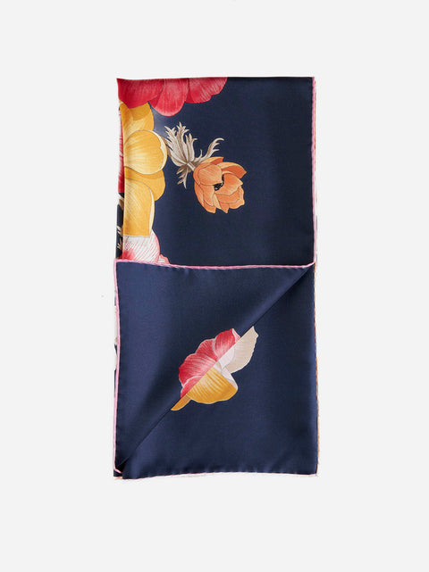 Anemones print silk scarf