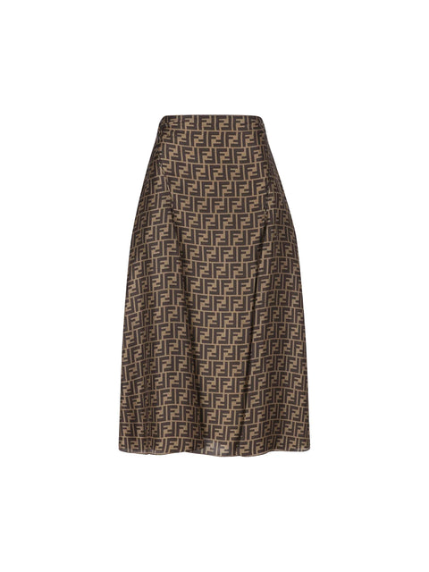 Logo Printed High-Waisted Skirt