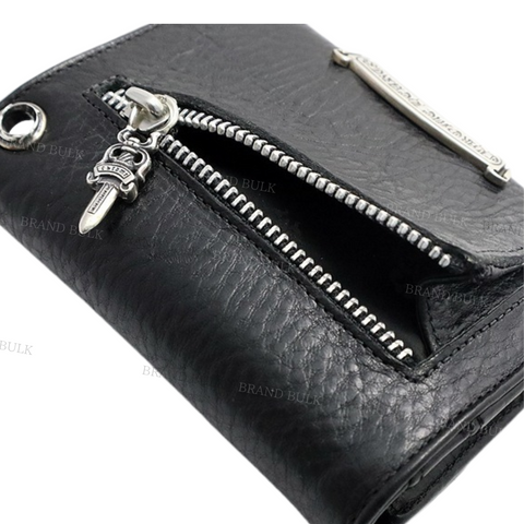 Chrome Hearts  Wave Heavy Leather Mini Wallet