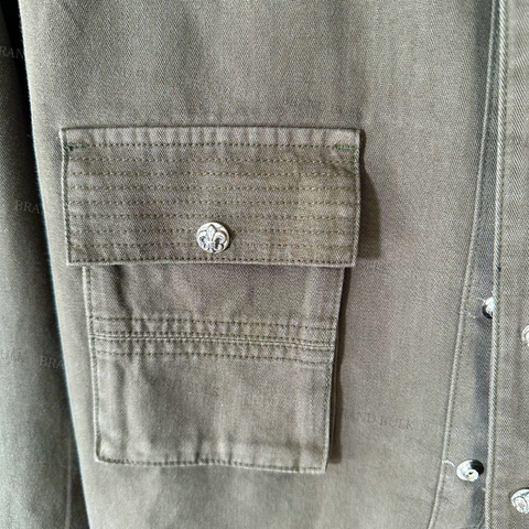 Chrome Hearts BS Fluer Leather Patch  Army Shirts