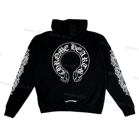 Chrome Hearts Floral Cross Horseshoe  Zip Hoodie