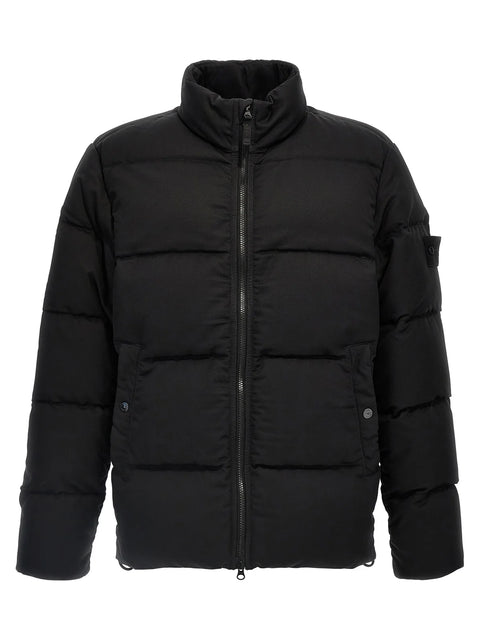 Logo Patch Zipped Padded Jacket