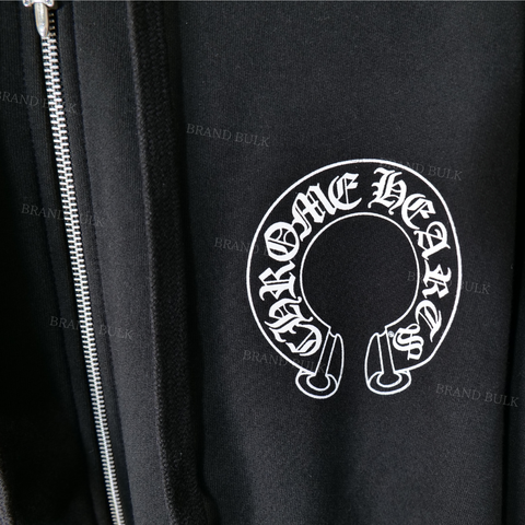 Chrome Hearts Floral Cross Horseshoe  Zip Hoodie