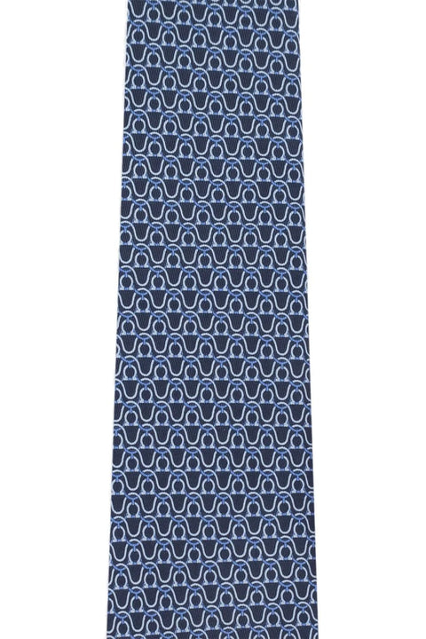 Gancini Logo Printed Tie