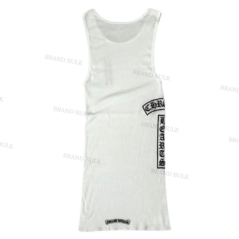 Chrome Hearts Vertical Letters Logo Rib Tank Top