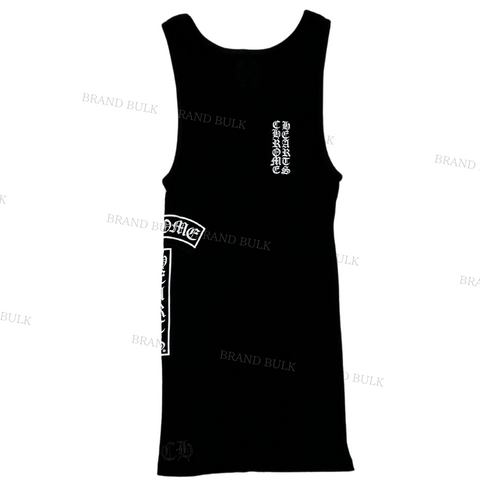 Chrome Hearts Vertical Letters Logo Rib Tank Top