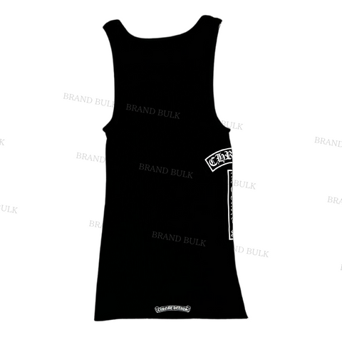 Chrome Hearts Vertical Letters Logo Rib Tank Top