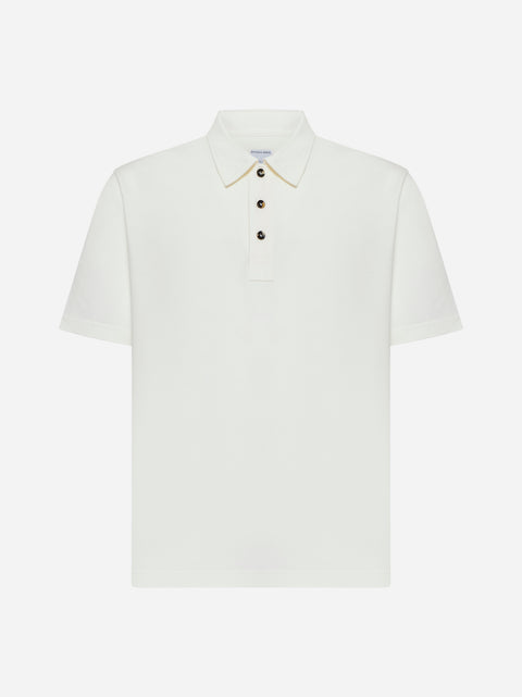 Cotton and lyocell polo shirt