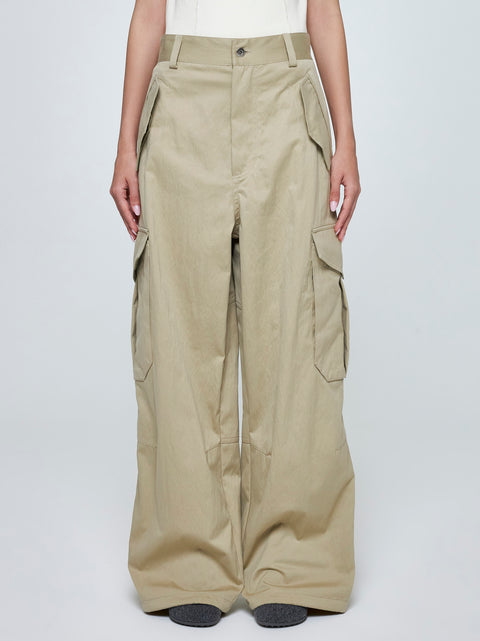 Cotton-blend cargo trousers