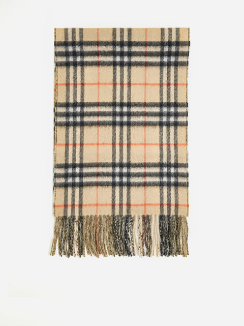 Check cashmere scarf